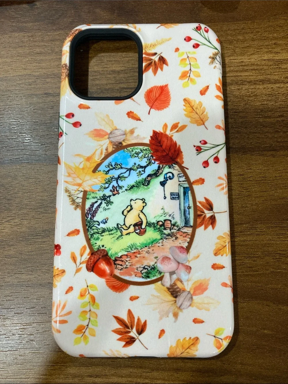 Winnie the Pooh Autumn Leaves Phone Case - White/Orange